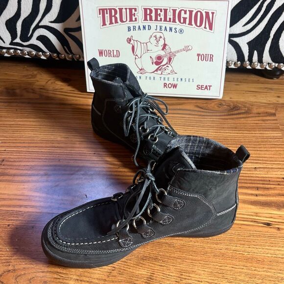 True Religion Mens Chukka Leather Ankle Boot Shoe Sz 11.5 With Box - Picture 3 of 10